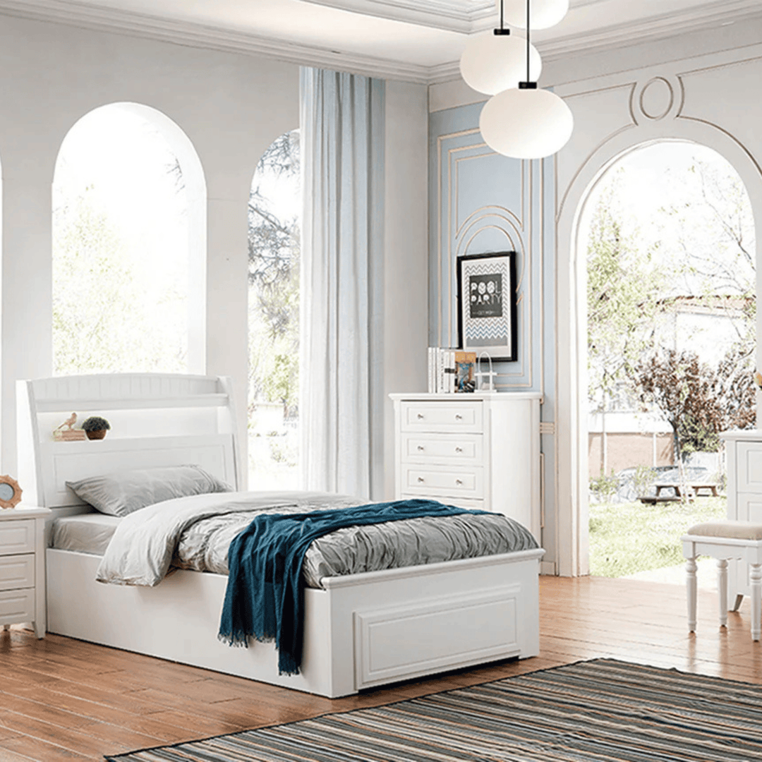 Alicia Storage Bed White Queen - DLB Furniture