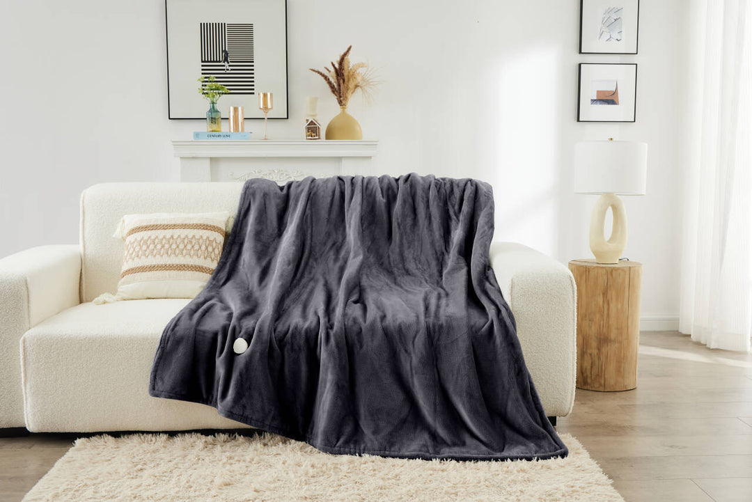 Large Electric Throw Blanket Flannel Fleece 180 x 130 cm