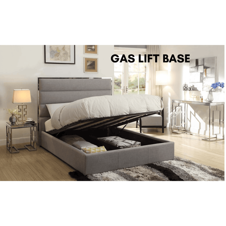 Lewis Fabric Queen Bed Frame - DLB Furniture