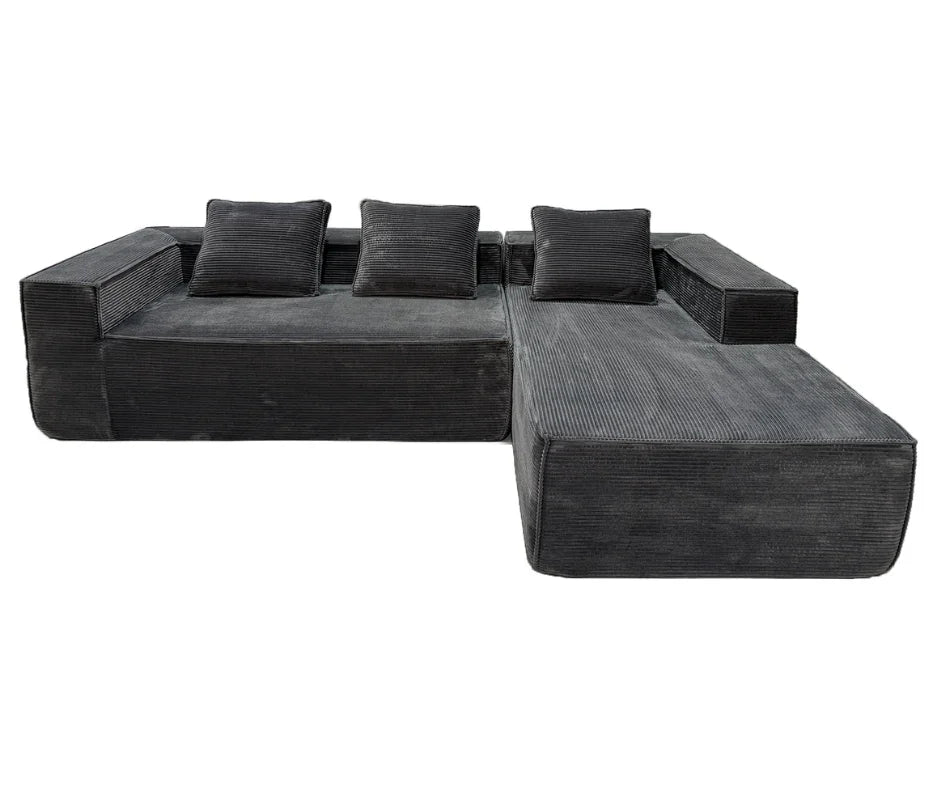 Akemi L Shape Sofa - Grey - DLB Furniture