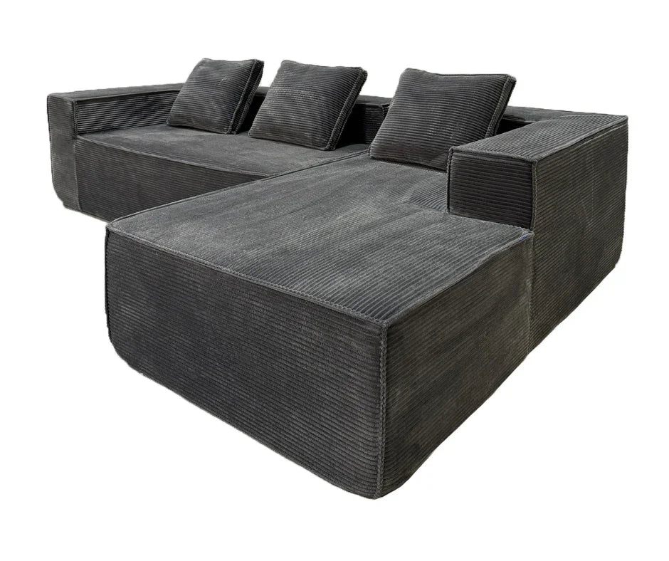 Akemi L Shape Sofa - Grey - DLB Furniture