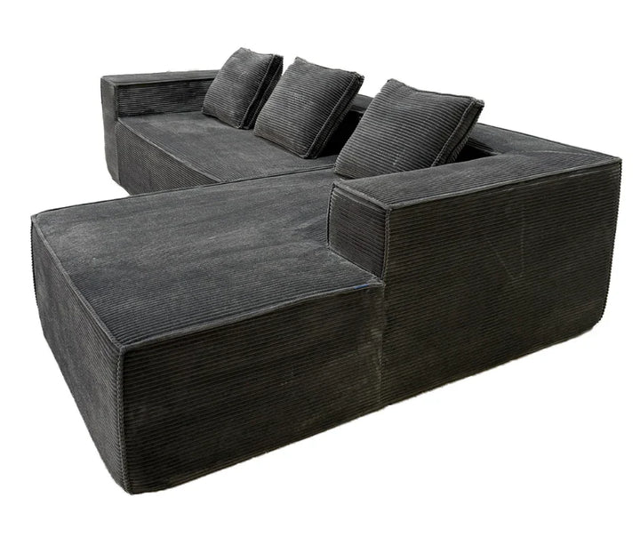 Akemi L Shape Sofa - Grey - DLB Furniture