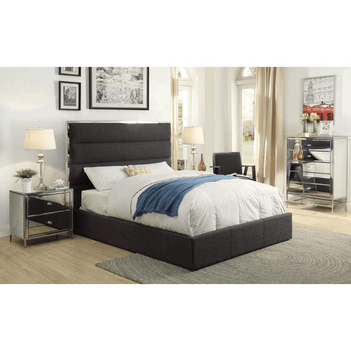 Lewis Fabric King Bed Frame - DLB Furniture
