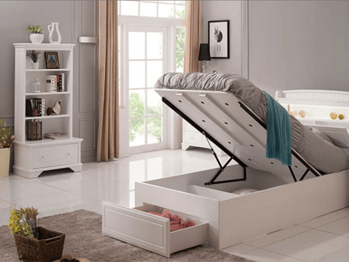 Alicia Storage Bed White Queen - DLB Furniture