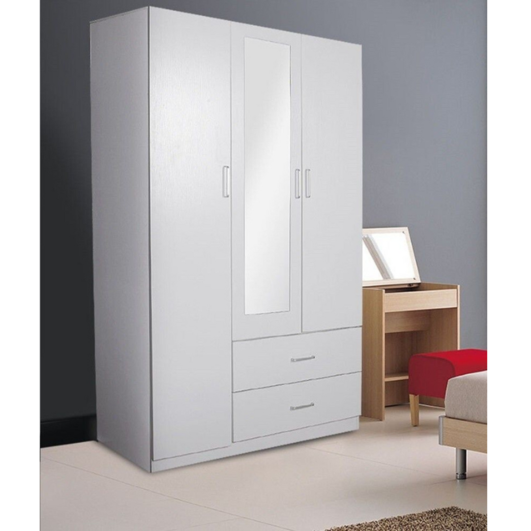 Bali Melamine 3 Doors 2 Drawer White - DLB Furniture