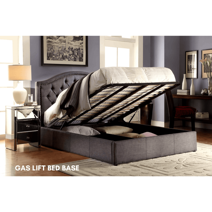 Windsor Fabric Queen Bed Frame - DLB Furniture