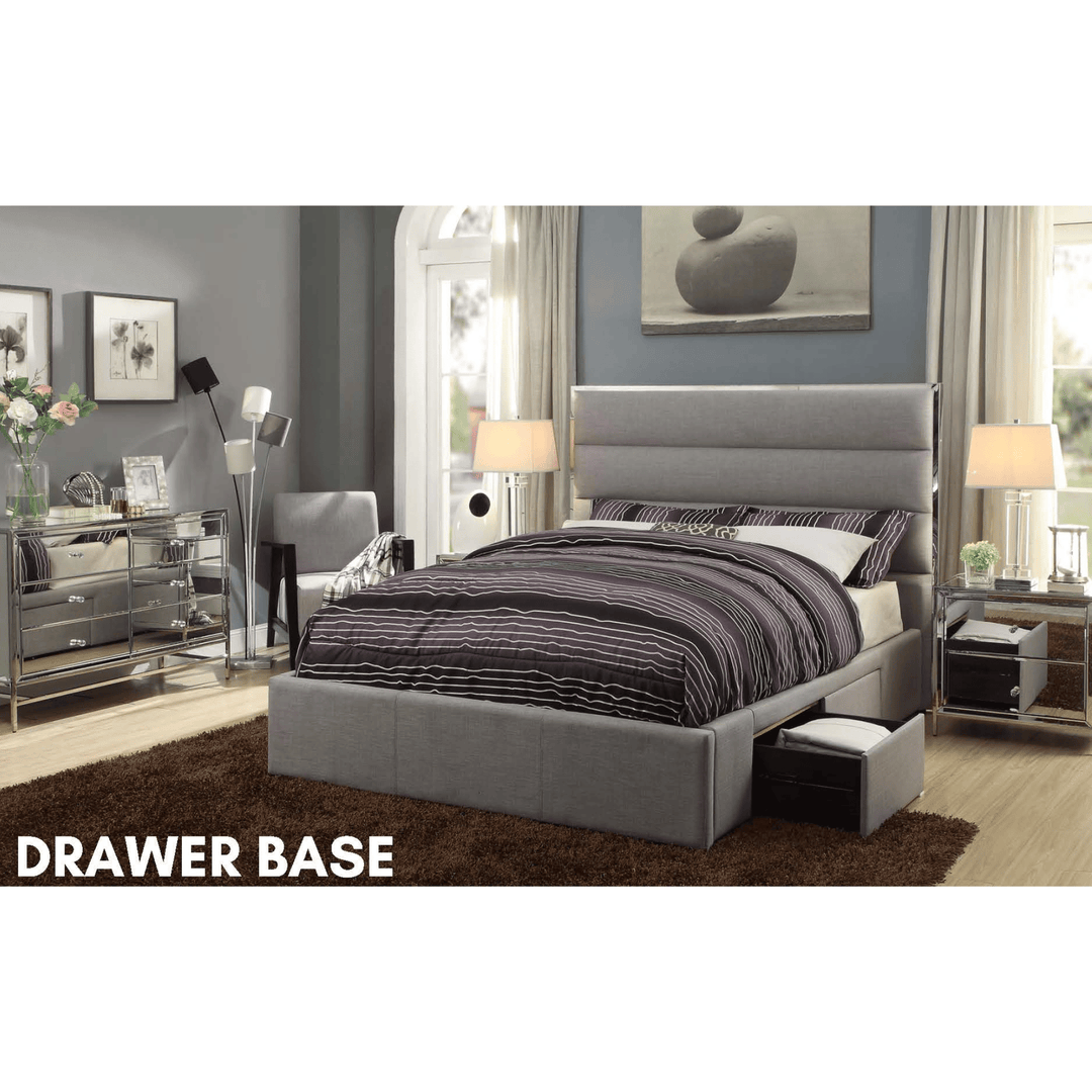 Lewis Fabric King Bed Frame - DLB Furniture