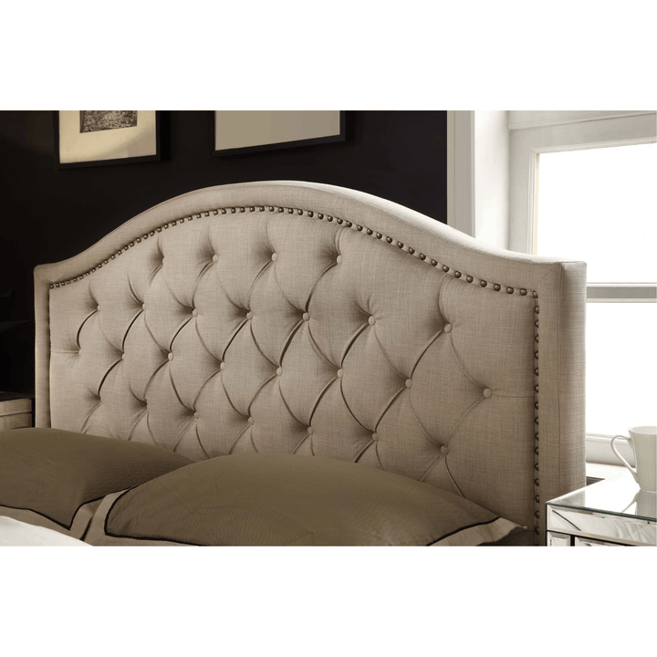 Windsor Fabric Queen Bed Frame - DLB Furniture