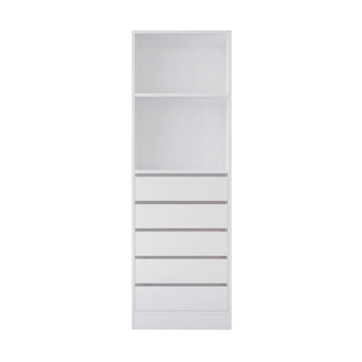 Botany 5 Drawer Shelves 600 - White - DLB Furniture