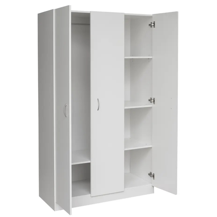 Metis 3 Doors Combo White Wardrobe - Easy Home Furniture