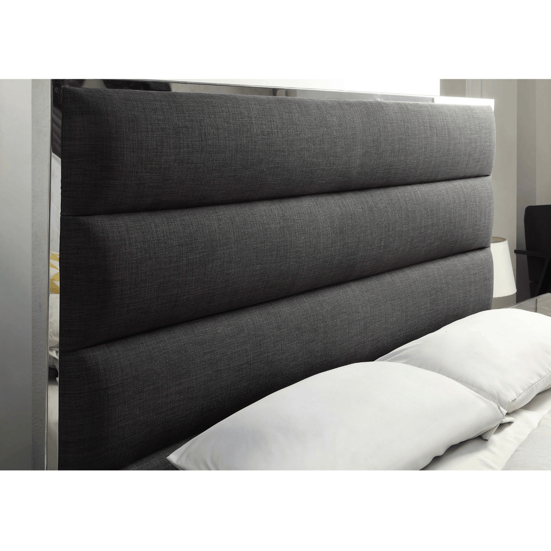 Lewis Fabric Queen Bed Frame - DLB Furniture