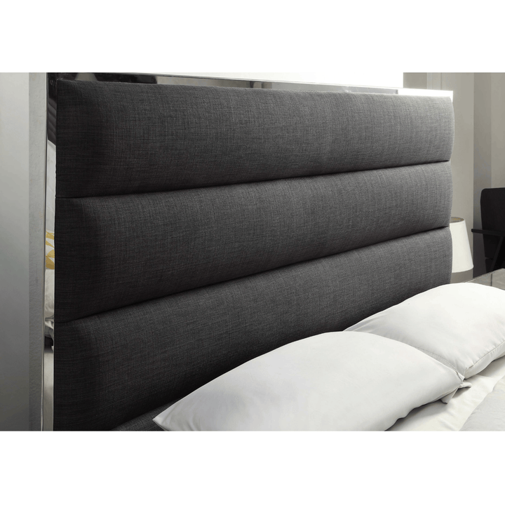 Lewis Fabric Queen Bed Frame - DLB Furniture