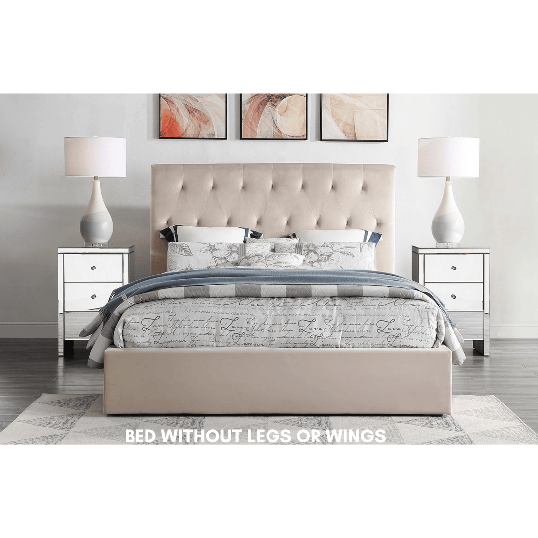 Merida King Single Velvet Bed - DLB Furniture