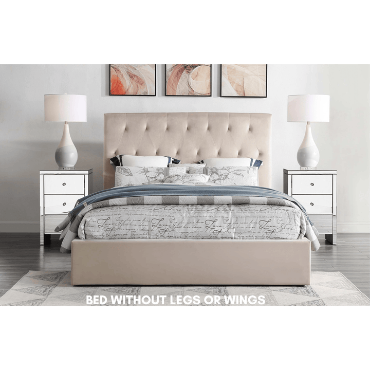 Merida King Single Velvet Bed - DLB Furniture