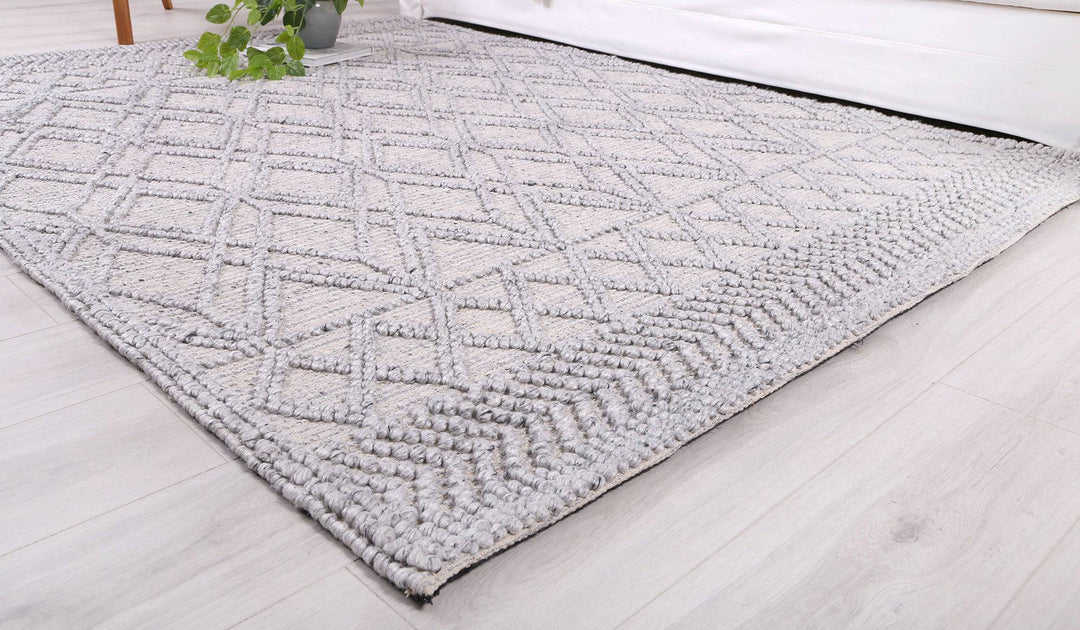 Himalaya Cobblestone Tribal Grey Wool Rug - DLB Furniture