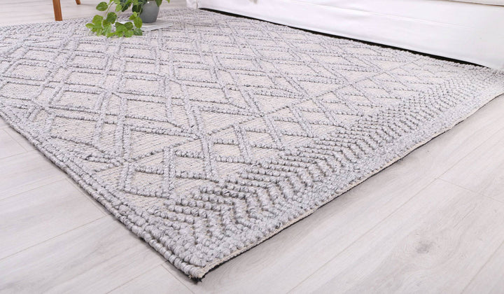 Himalaya Cobblestone Tribal Grey Wool Rug - DLB Furniture