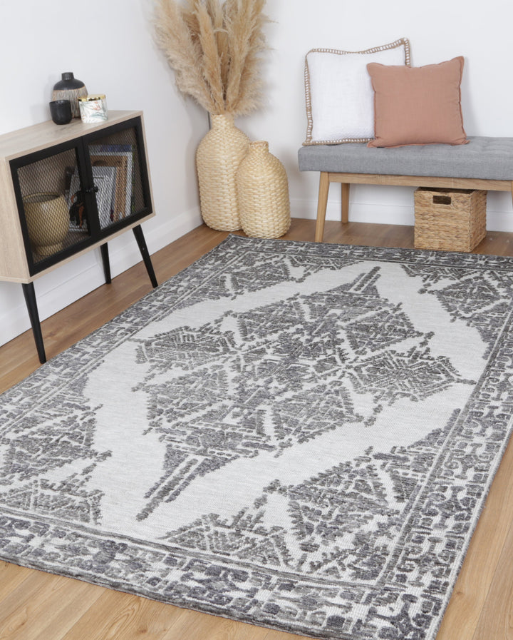 Amritsar Beas Grey Cotton Blend Rug - DLB Furniture