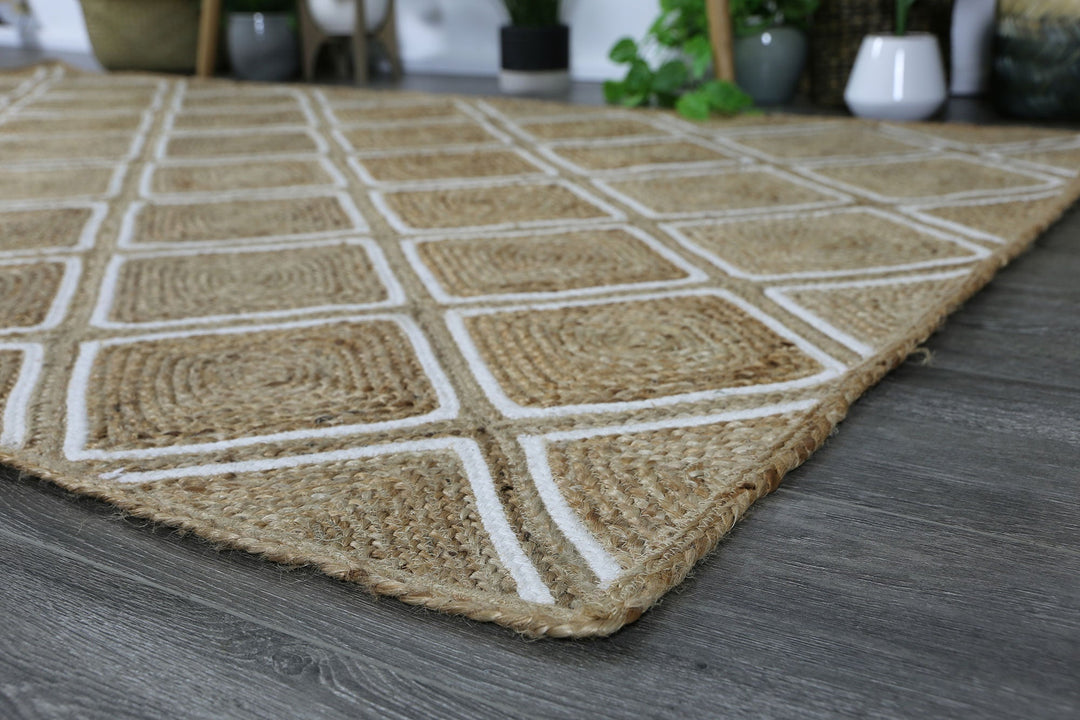 Artisan Beige Parquetry Rug - DLB Furniture