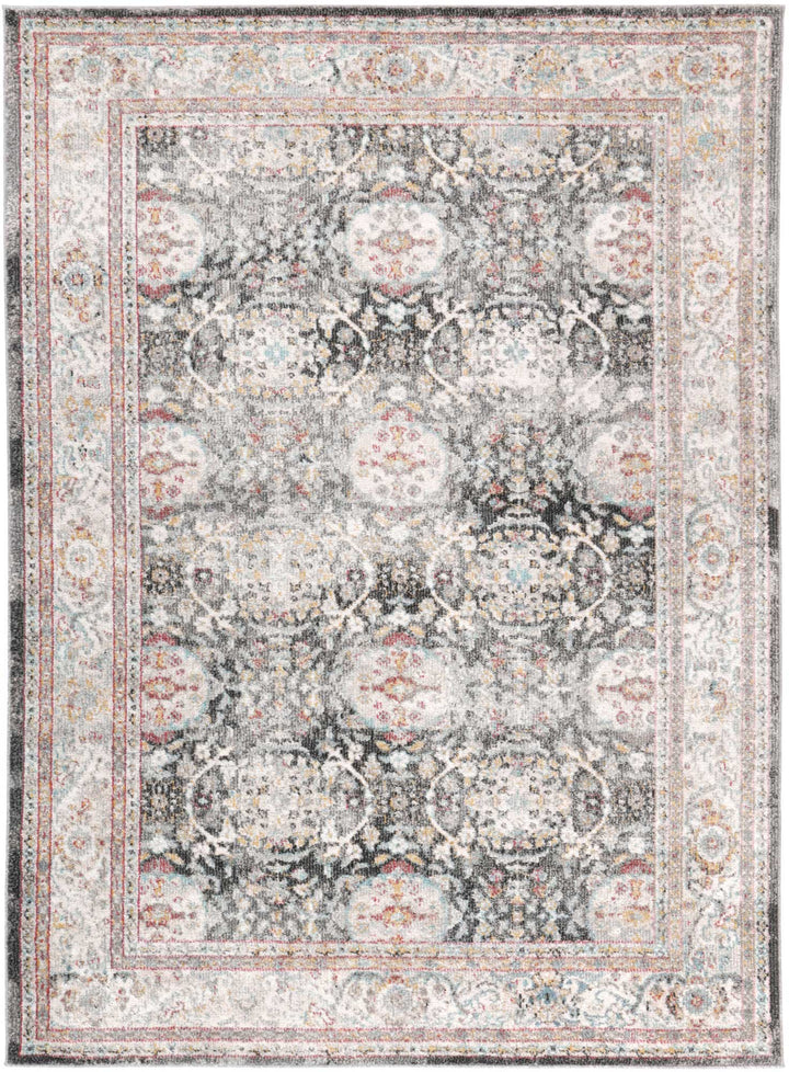 Artifact Shang Ogee Black and Red Rug - DLB Furniture