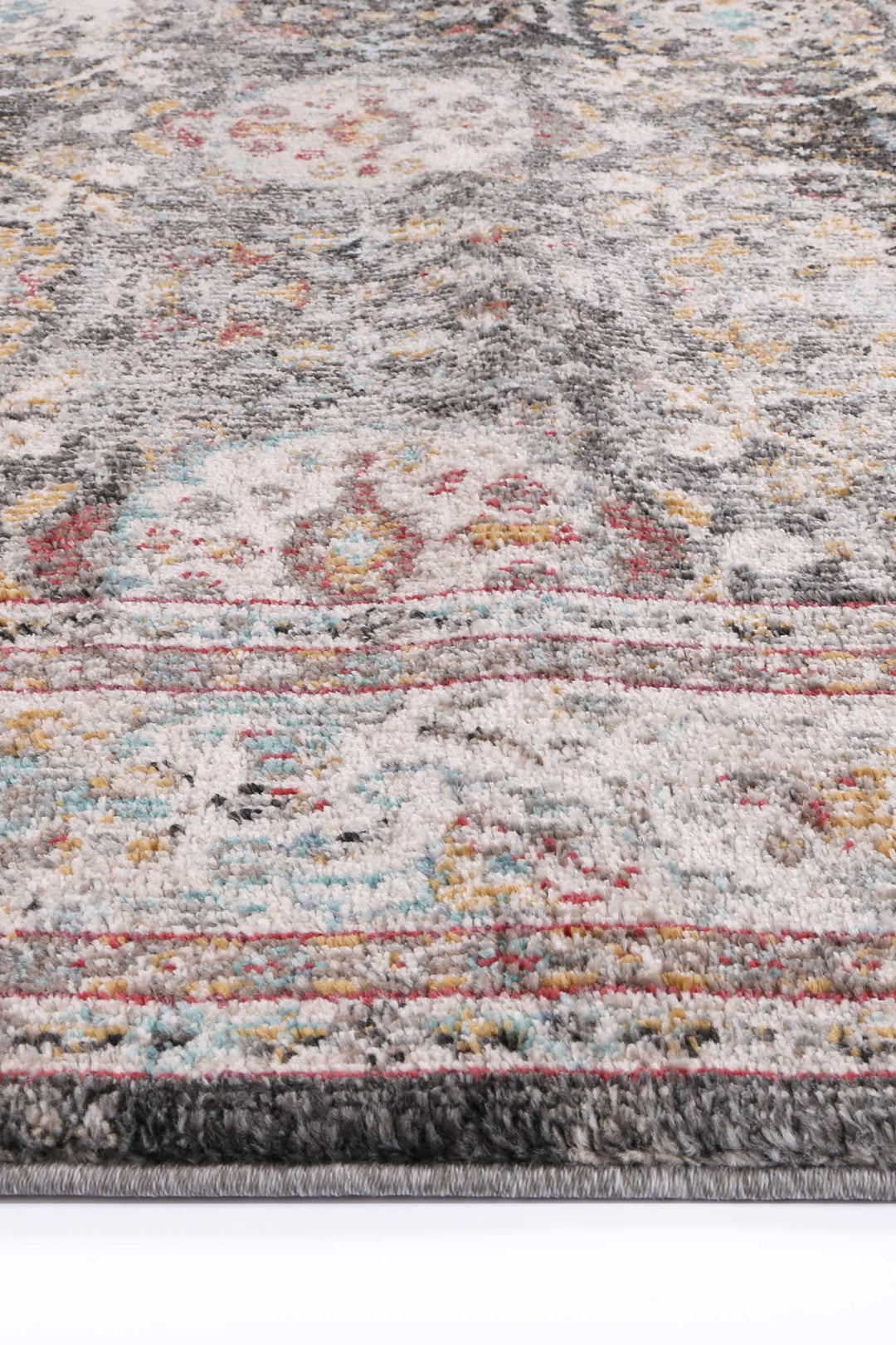 Artifact Shang Ogee Black and Red Rug - DLB Furniture