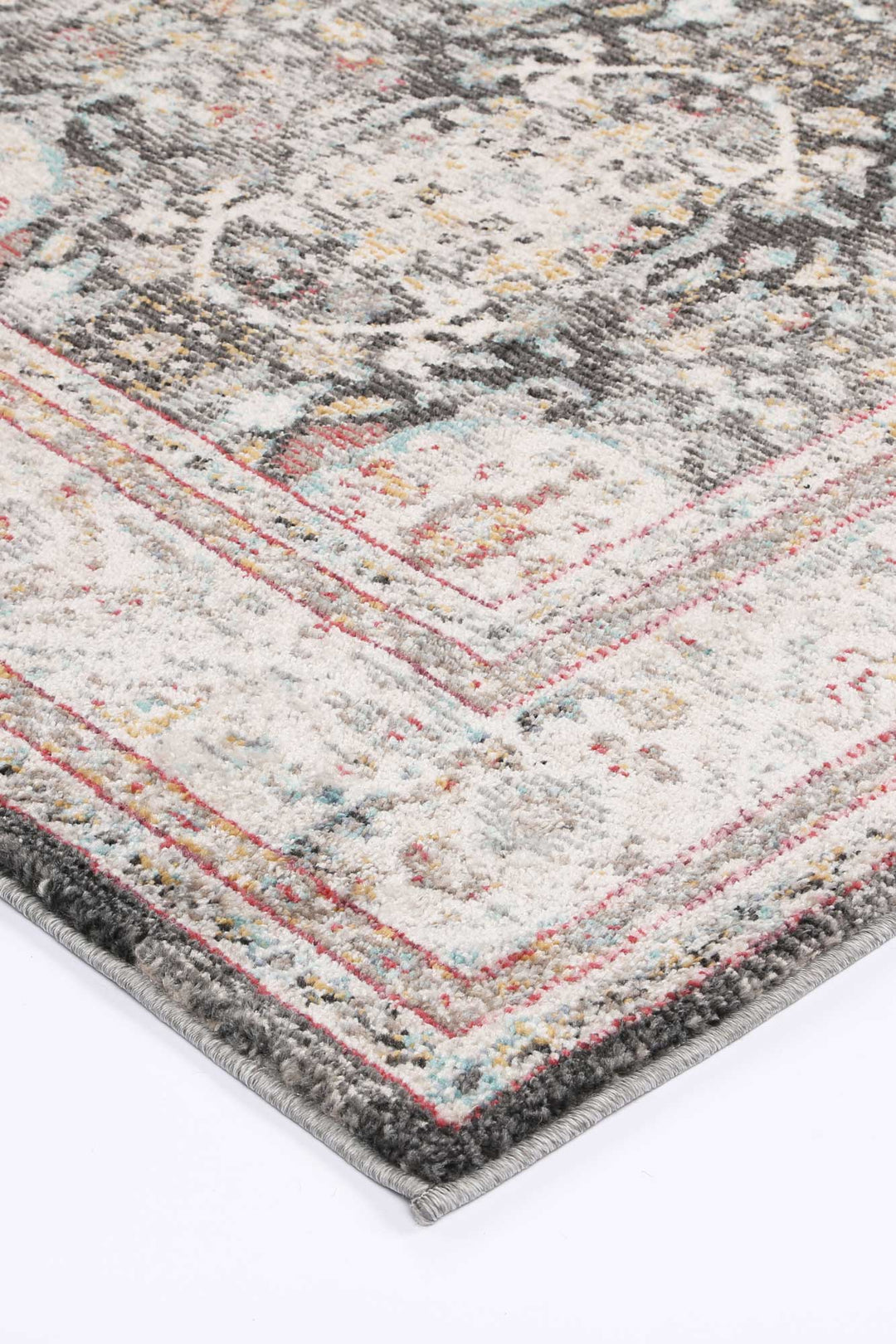 Artifact Shang Ogee Black and Red Rug - DLB Furniture