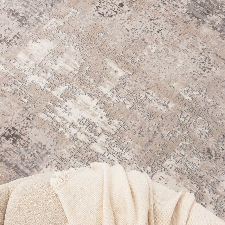 Atina Distressed Abstract Beige Grey Rug - AT01 - DLB Furniture