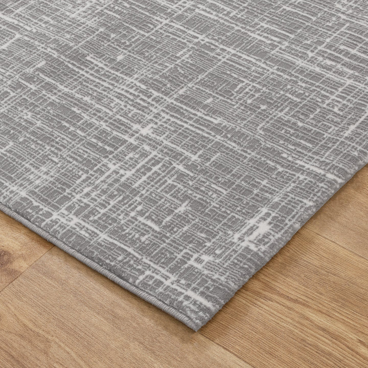 Atina Distressed Geo Lines Grey Rug - AT02 - DLB Furniture