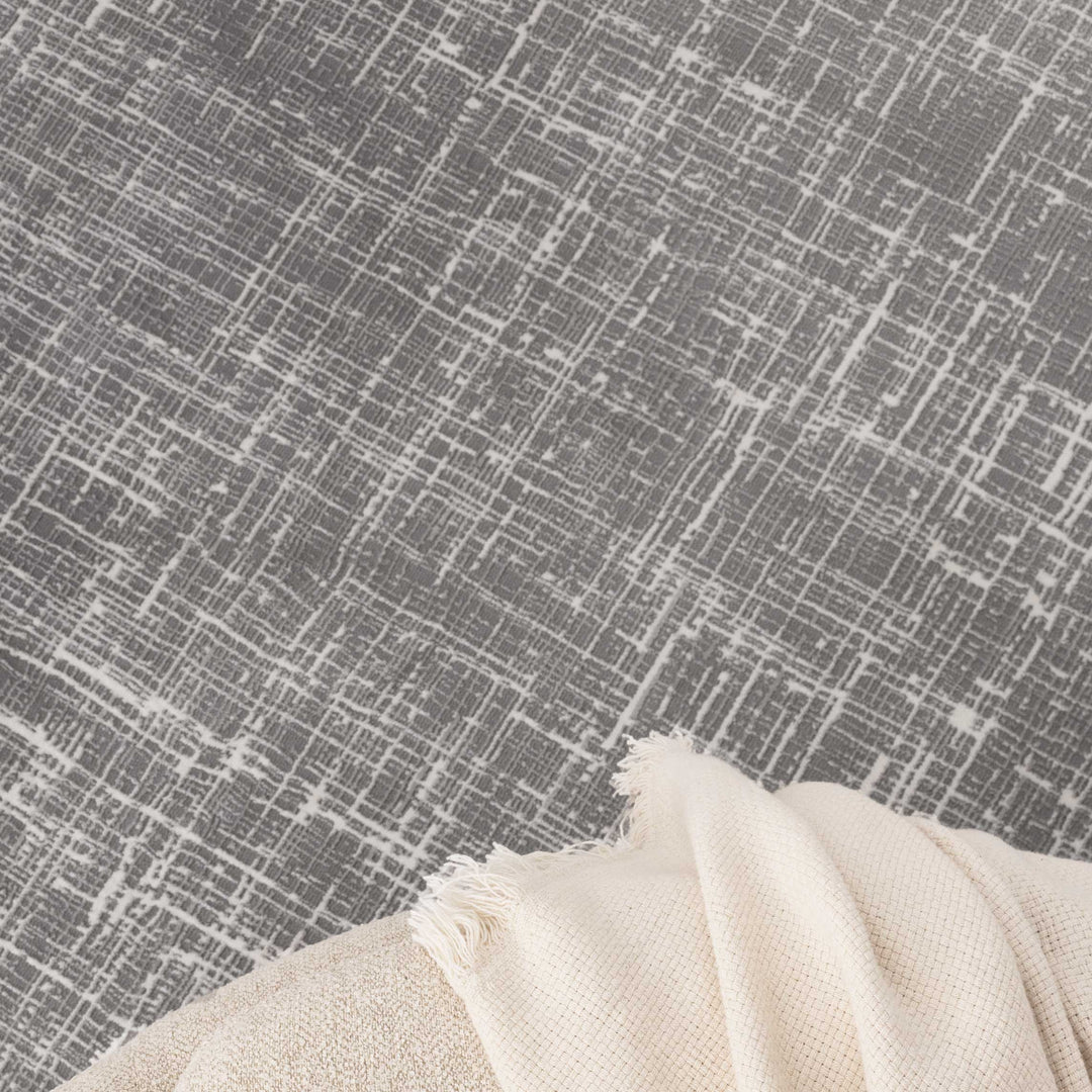 Atina Distressed Geo Lines Grey Rug - AT02 - DLB Furniture