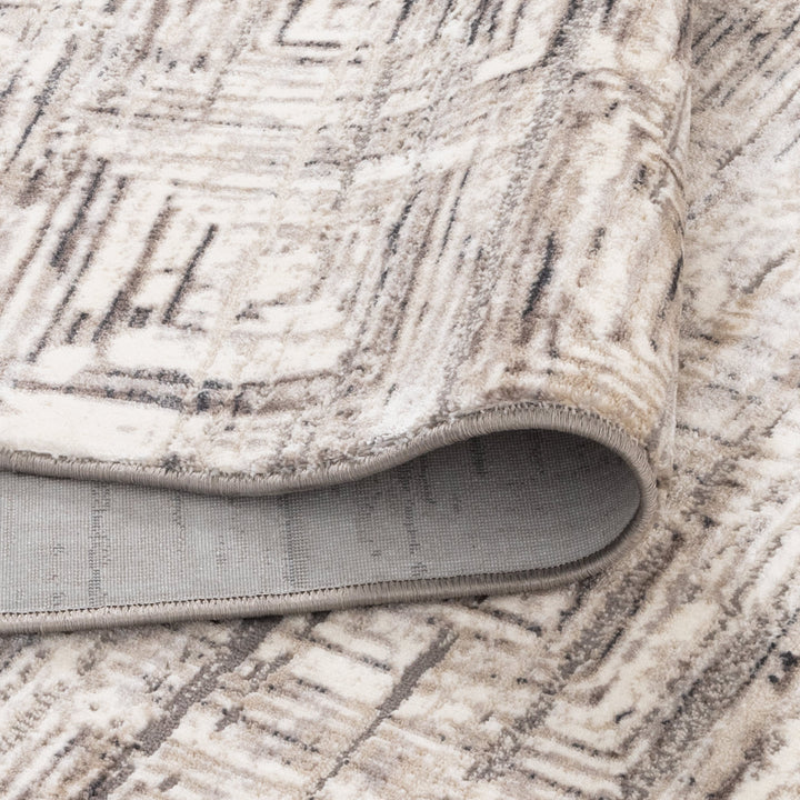 Atina Distressed Geo Squares Grey Rug - AT03 - DLB Furniture