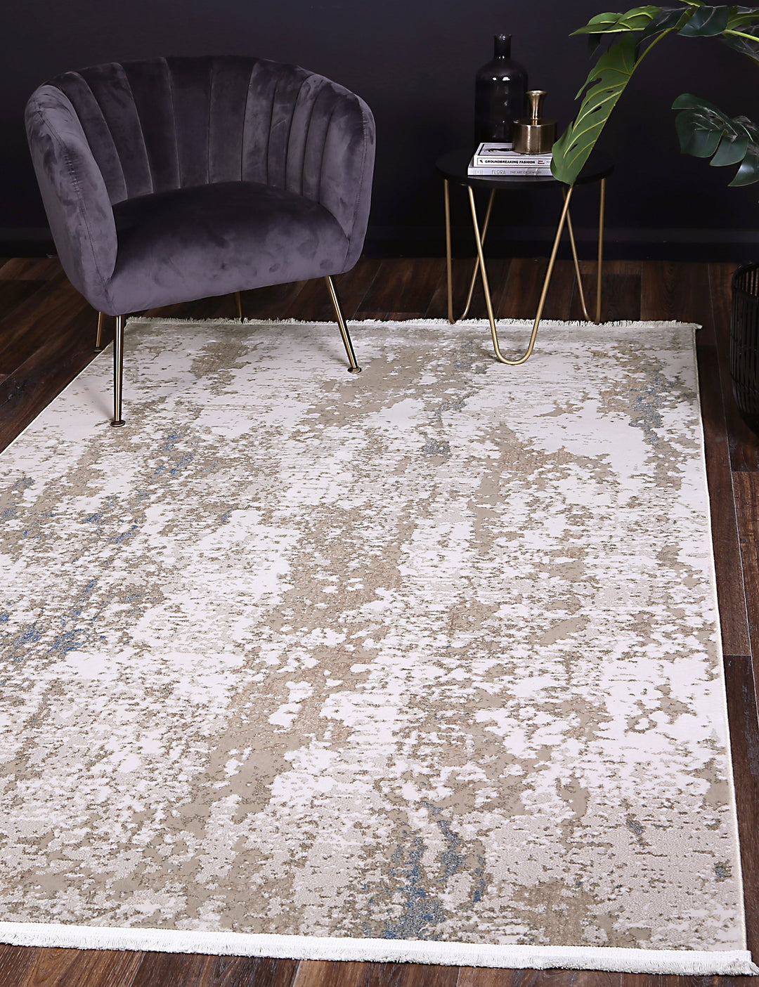 Bohemian Paradise One Modern Beige Blue Rug - DLB Furniture