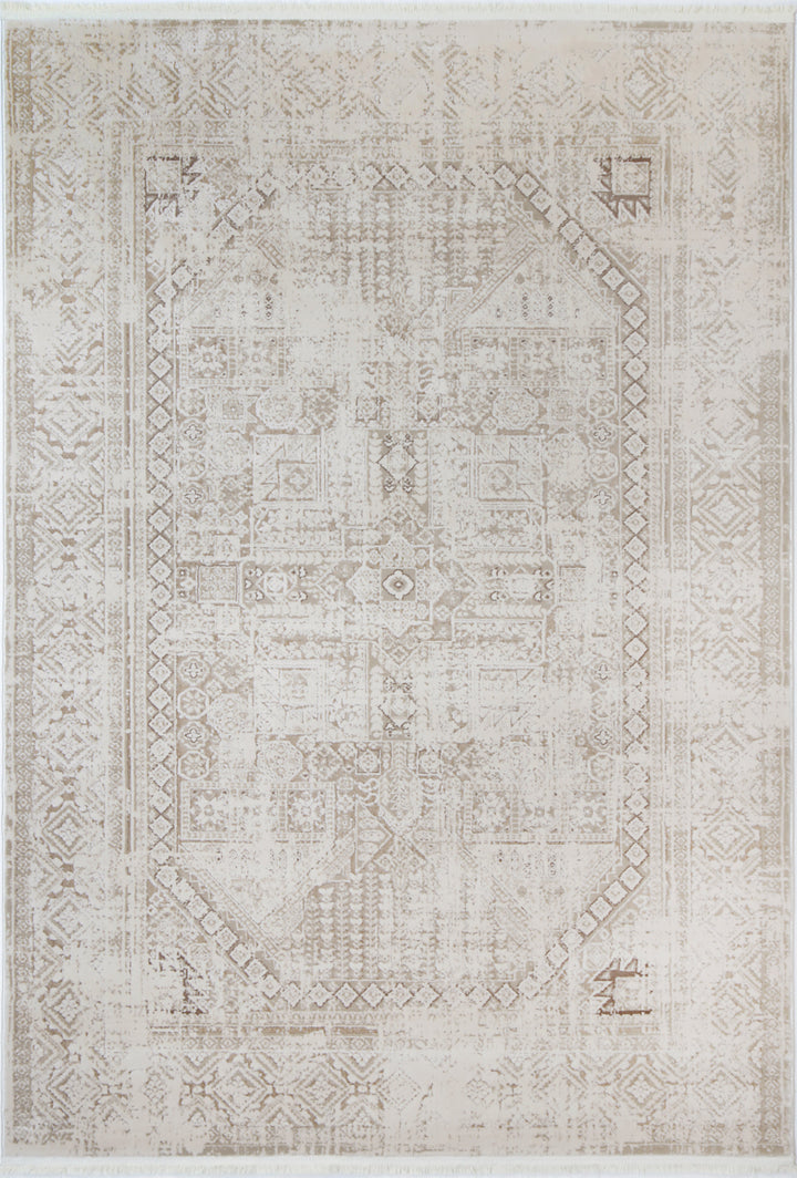 Bohemian Paradise Panel Beige Rug - DLB Furniture