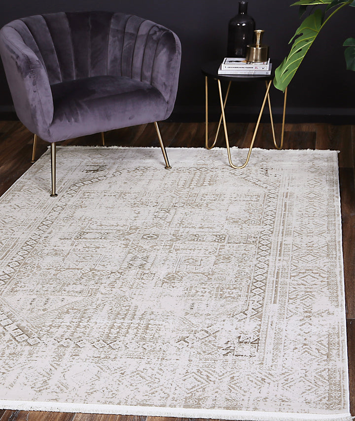 Bohemian Paradise Panel Beige Rug - DLB Furniture