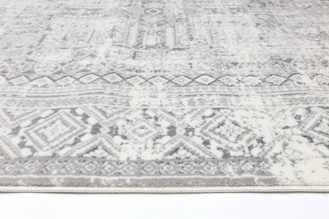 Bohemian Paradise Panel Grey Rug - DLB Furniture