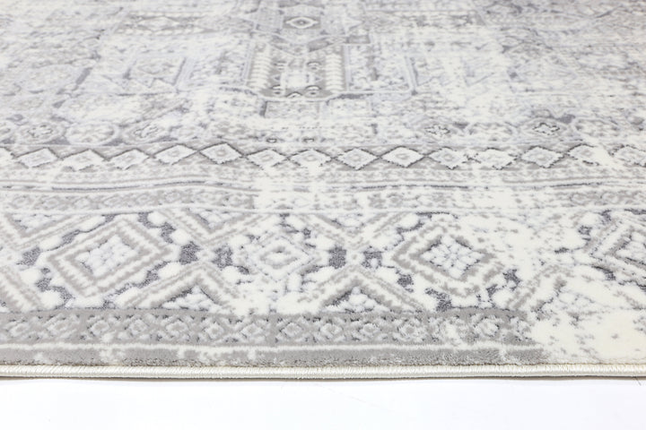 Bohemian Paradise Panel Grey Rug - DLB Furniture