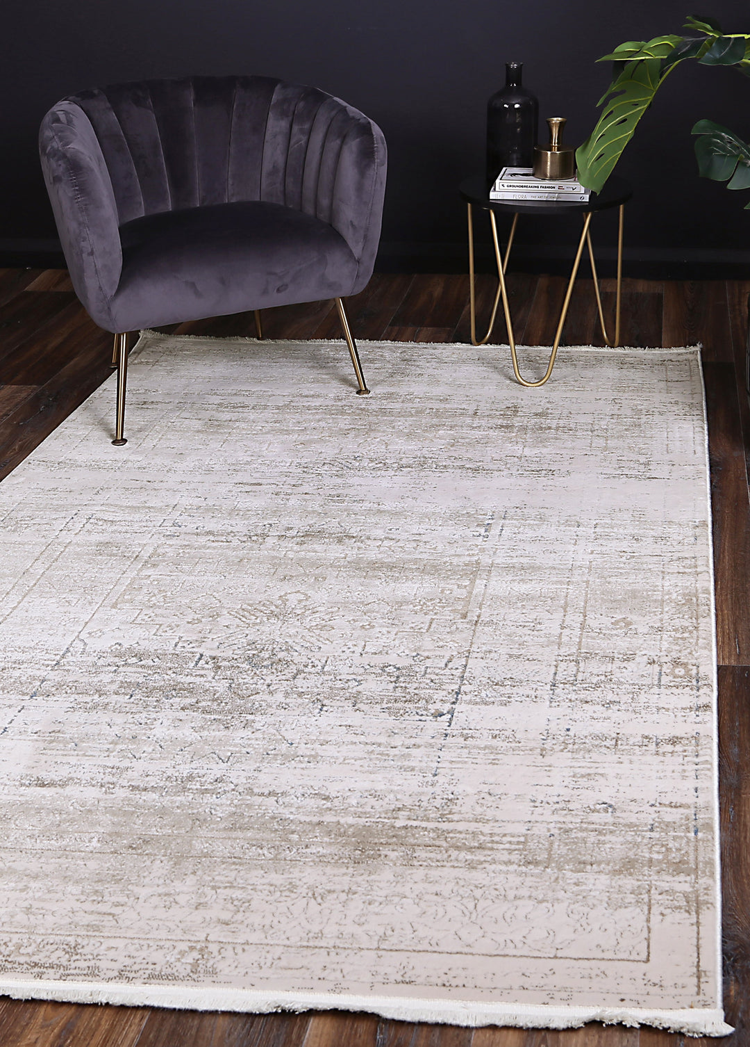 Bohemian Paradise Traditional Beige Blue Rug - DLB Furniture