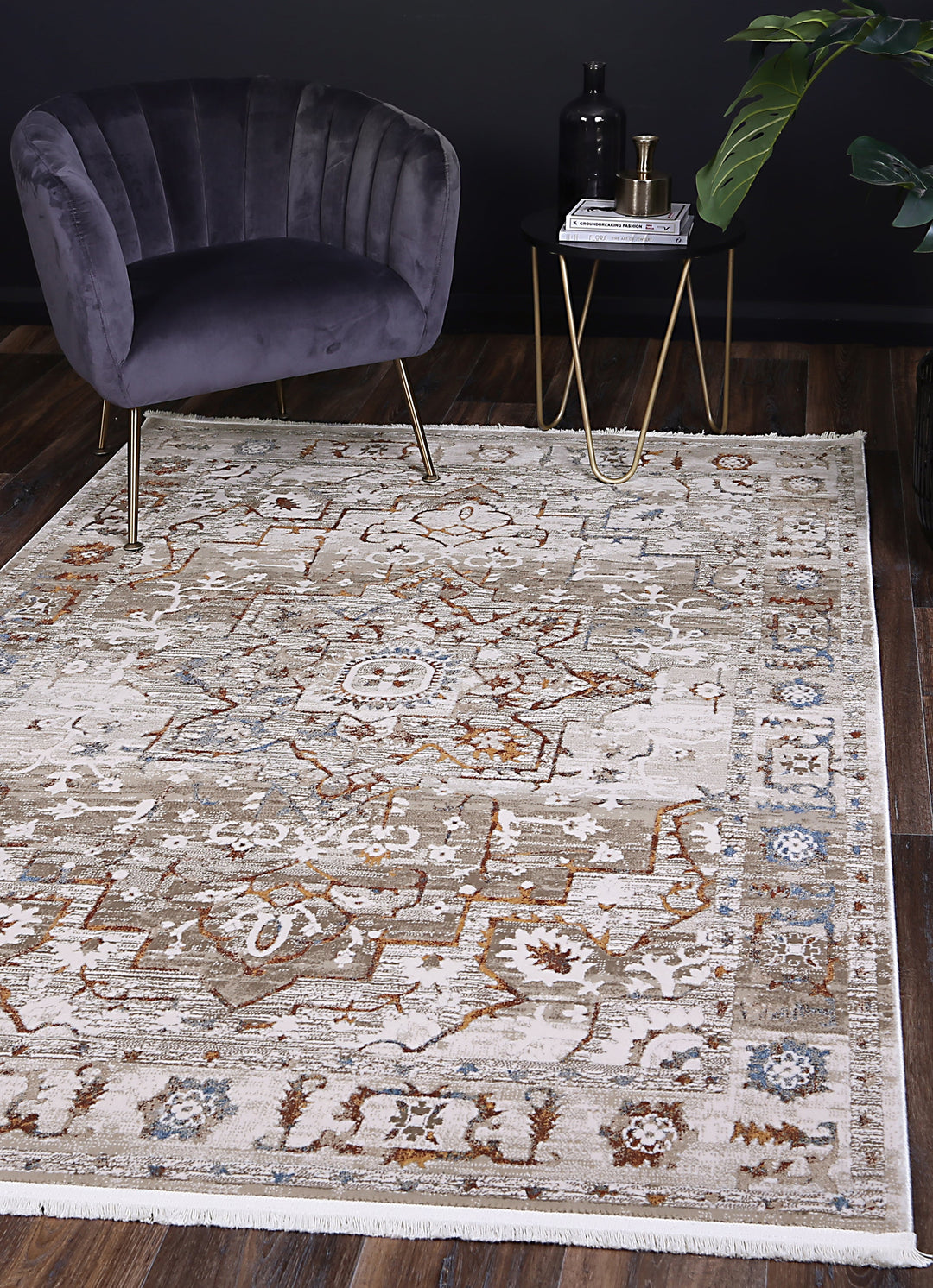 Bohemian Paradise Medalion Beige Multi Rug - DLB Furniture