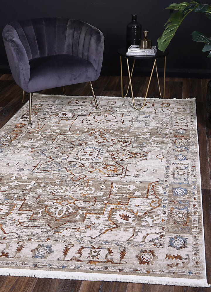 Bohemian Paradise Medalion Beige Multi Rug - DLB Furniture