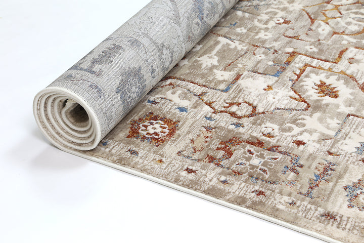 Bohemian Paradise Medalion Beige Multi Rug - DLB Furniture