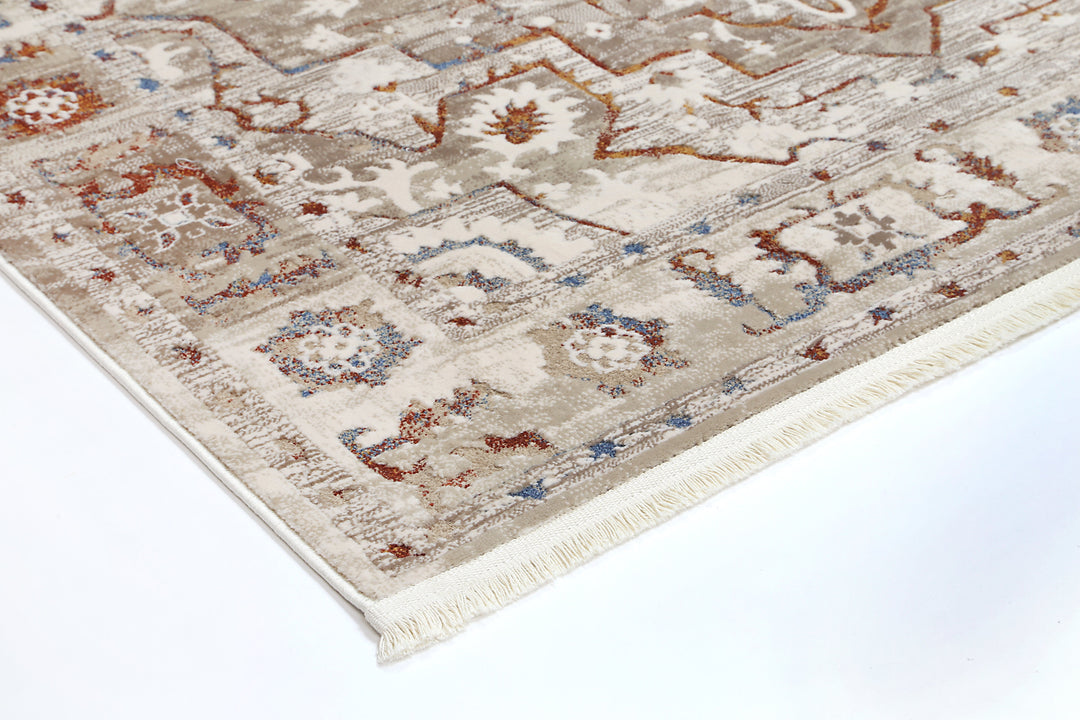 Bohemian Paradise Medalion Beige Multi Rug - DLB Furniture