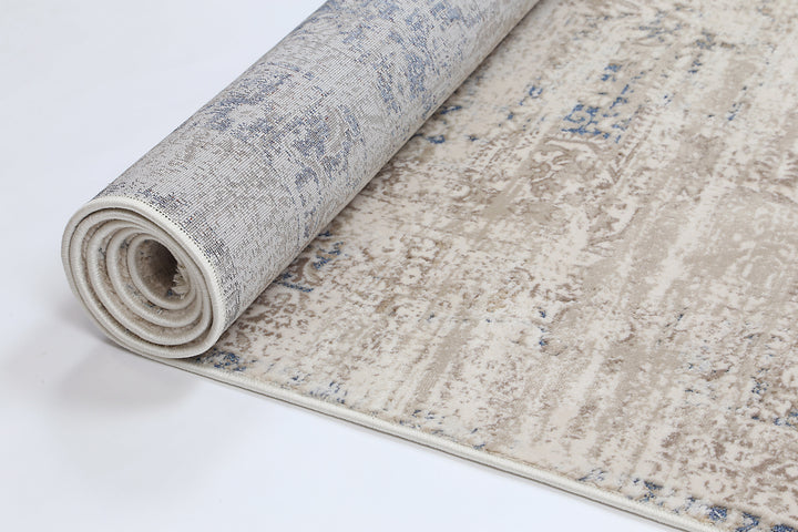 Bohemian Paradise Medalion Beige Blue Rug - DLB Furniture