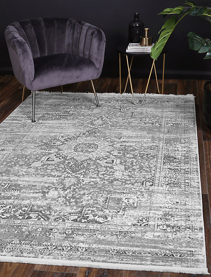 Bohemian Paradise Medalion Grey Rug - DLB Furniture