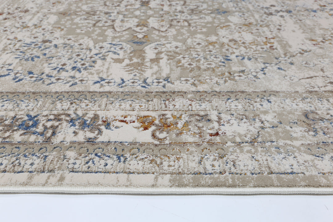 Bohemian Paradise Vintage Medalion Beige Multi Rug - DLB Furniture