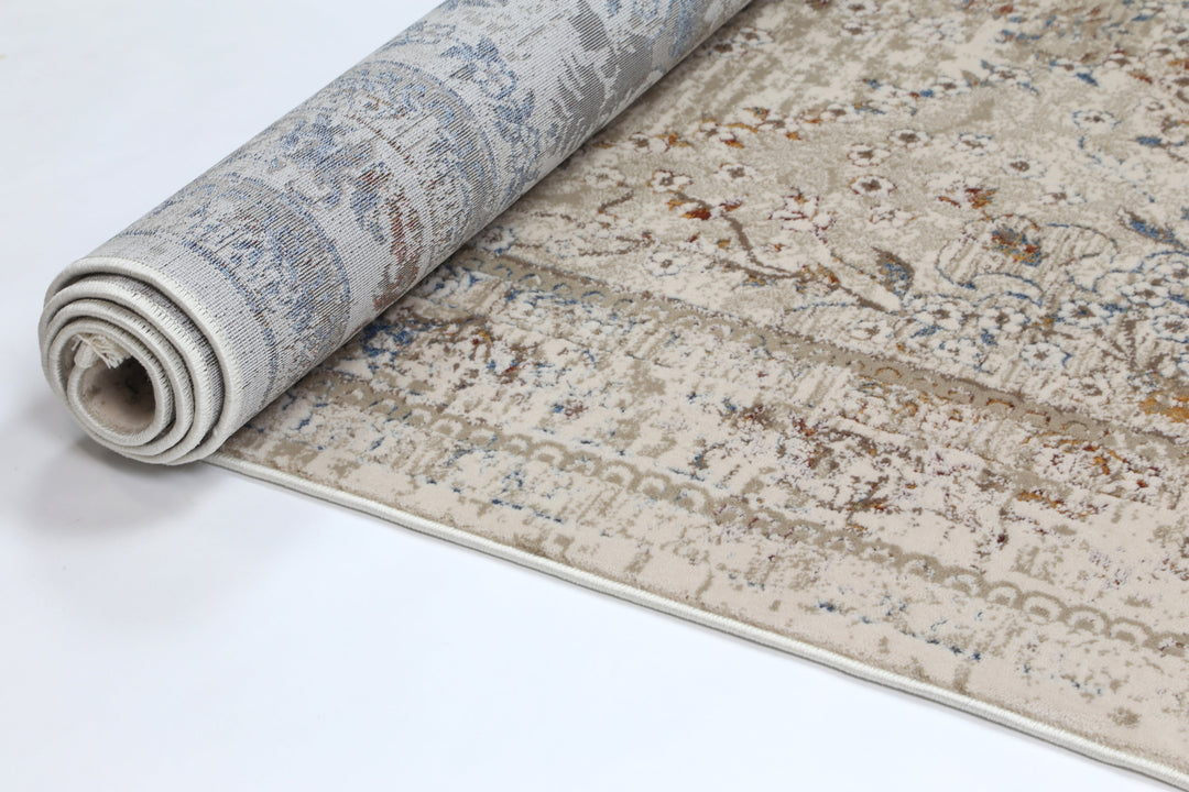 Bohemian Paradise Vintage Medalion Beige Multi Rug - DLB Furniture