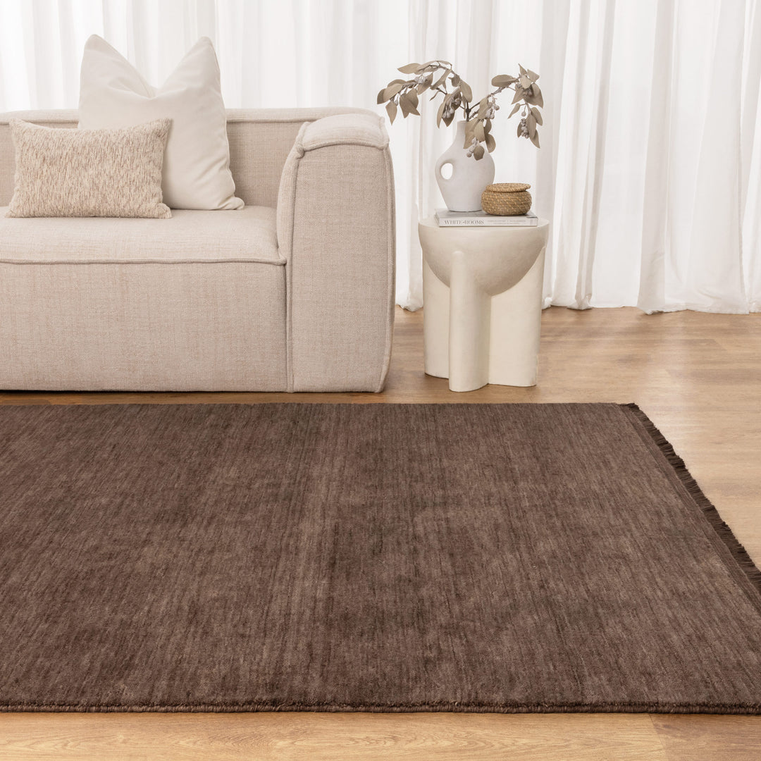 Charleston Hand-Knotted Wool Rug Brown - DLB Furniture