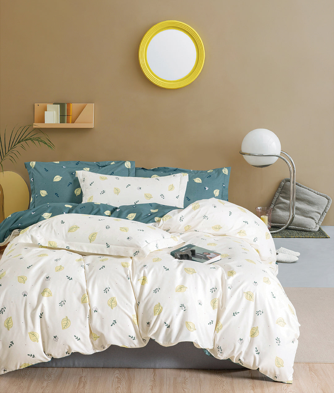 Botanist 5 Piece Bedding Set Microfiber 120 gsm- Leafy Floral - DLB Furniture