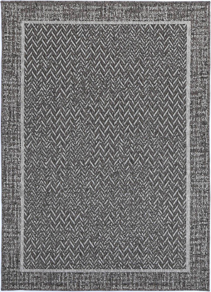 Capri Black Natural Boarder Rug - DLB Furniture