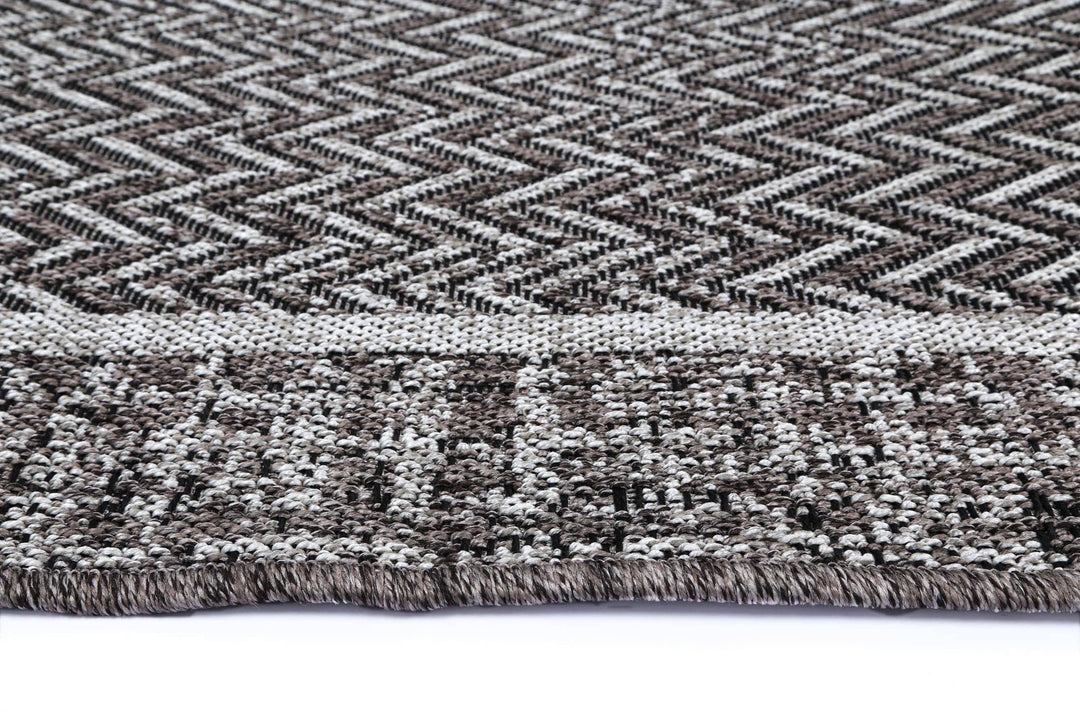 Capri Black Natural Boarder Rug - DLB Furniture