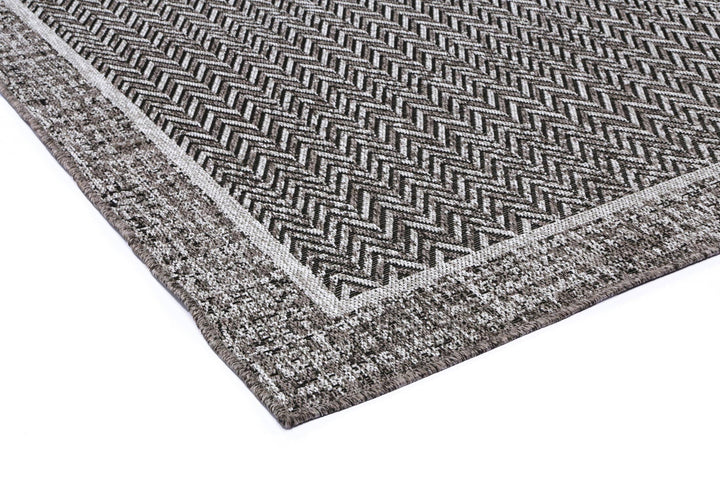 Capri Black Natural Boarder Rug - DLB Furniture