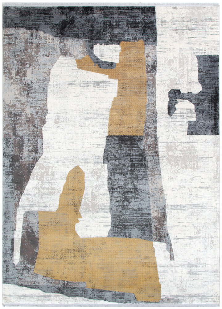 Chateau Shapes Grey Gold Rug - CH06 - DLB Furniture