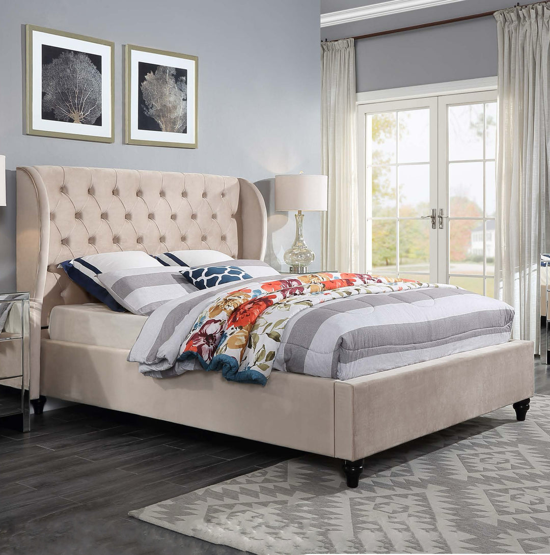 Colima Velvet king Bed Frame - DLB Furniture